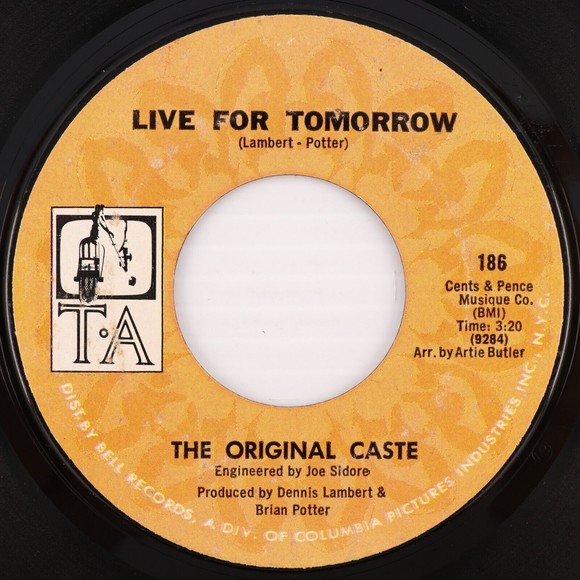 The Original Caste – One Tin Soldier / Live For Tomorrow 45 rpm 7" Single Record - Picture 1 of 8